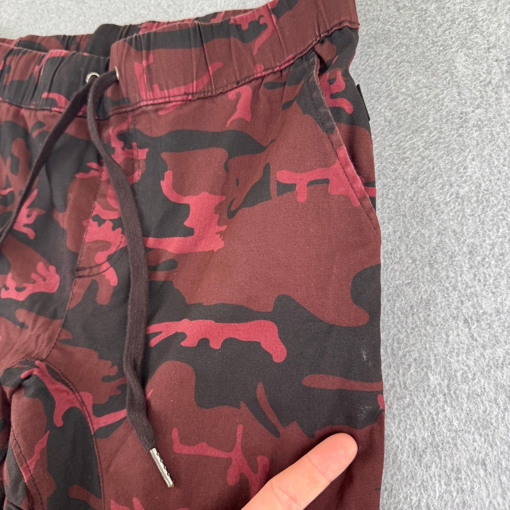 Ring of Fire Joggers Mens L Red Camo RYB0032 Camouflage Elastic Waist Drawstring - Picture 4 of 10